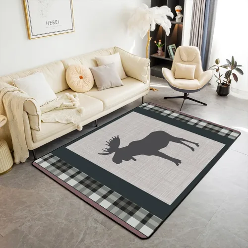 Vista 36 de Castle Fairy Bear Family - Alfombra antideslizante de 3 x 5 pies, diseño de animales salvajes, color negro, para niños, adolescentes y adultos