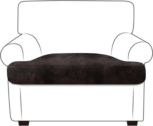 Vista 61 de ANARACHON Fundas de cojín de sofá con aspecto de cuero, juego de fundas de asiento de sofá, protector de muebles para sillón seccional, sofá biplaza