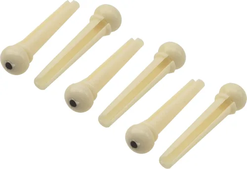 Vista 4 de 40 clavijas de plástico para guitarra acústica Yootones compatibles con piezas de repuesto de guitarra (blanco)