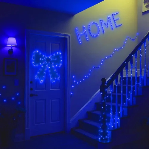 Vista 6 de Joomer Guirnalda de luces LED que funcionan con pilas, paquete de 2 50 luces LED cortables de 16 pies con temporizador para dormitorio, fiestas