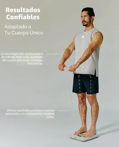 Vista 3 de InBody Dial H20 Báscula de composición corporal más precisa Báscula inteligente con IMC, grasa corporal, masa muscular Báscula