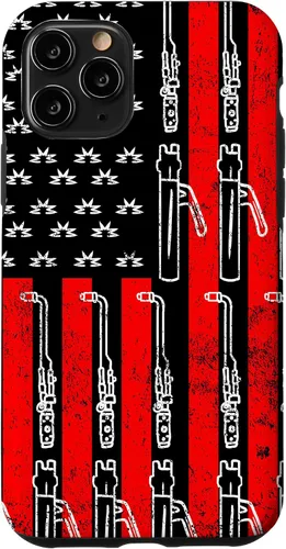 Vista 10 de Funda de regalo para iPhone 15 con diseño de bandera americana, estilo vintage, artesano