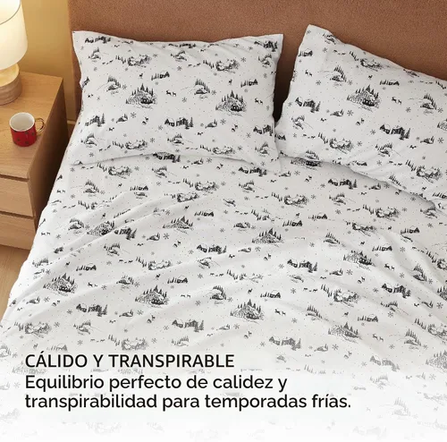 Vista 4 de Bedsure Sábanas de 100% algodón, juego de sábanas tamaño individual, ultra suave y cómodo, sábana individual de algodón con bolsillo profundo