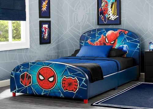 Vista 3 de Delta Children Organizador de cama individual y juguetes, Marvel Spider Man