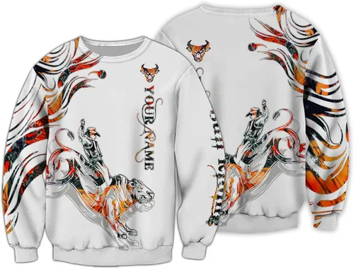 Vista 6 de Camisa de vaquero de manga larga personalizada para hombre, camisas de equitación para hombres y mujeres, camiseta vaquera, camisa