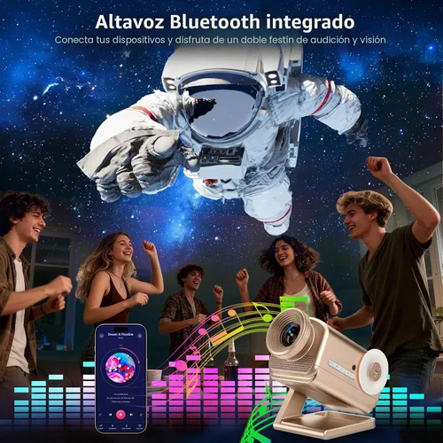 Vista 3 de Rossetta Proyector 3D, proyector de galaxia 3D HD de 60 temas con altavoz Bluetooth y control remoto, temporizador 1H/2H, luz nocturna