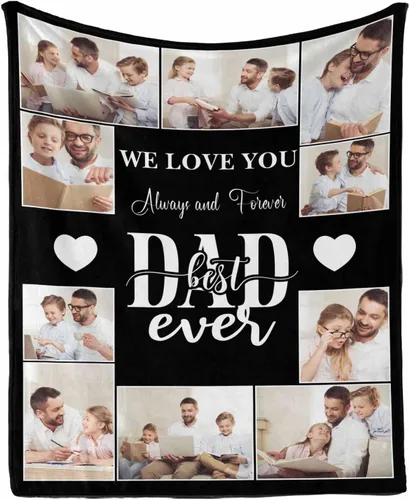 Vista 3 de D-Story Manta de fotos personalizada, manta de foto personalizada para disfraz, primera manta de microforro polar ultra suave, manta de cama de 40 x