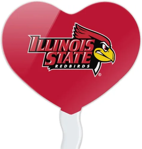 Vista 2 de Illinois State - Juego de 6 piezas para decoración de cupcakes con logotipo primario de corazón Universidad de St. Johns