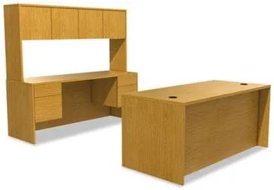 Vista 6 de HON 10500 Series 72 x 36 x 29-12 pulgadas, carcasa de escritorio de doble pedestal, caoba