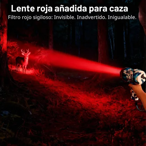 Vista 8 de XINXI Foco recargable, linterna de alta potencia de 2,000,000 lúmenes, luz de búsqueda de mano impermeable IP67, con largo tiempo de funcionamiento