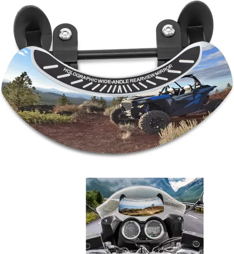 Vista 8 de GUAIMI Espejos de motocicleta de 180 grados, gran angular de seguridad, espejo retrovisor de punto ciego para motocicleta, ATV/UTV, scooters