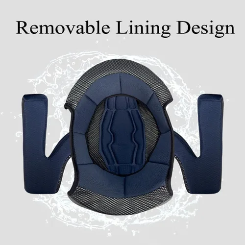 Vista 7 de Cascos de cara completa para hombre, color negro, para motocicleta, Street Bike Racing ATV con visera única, casco ligero retro de motocicleta