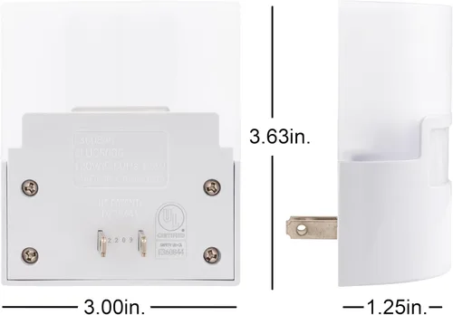 Vista 5 de GE - Luz nocturna LED con sensor de movimiento, enchufable a la pared, 40 lúmenes, blanco suave, certificada UL, eficiencia energética, luz nocturna