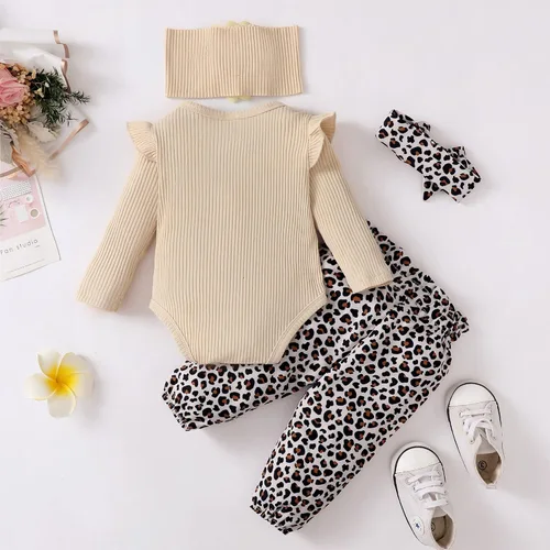 Vista 8 de Ropa para bebé recién nacida, con volantes, mameluco de algodón floral, conjunto de pantalones de algodón para niñas