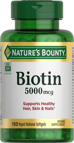 Vista 4 de Nature's Bounty Biotina 5000 mcg, 60 comprimidos de disolución rápida (paquete de 2)
