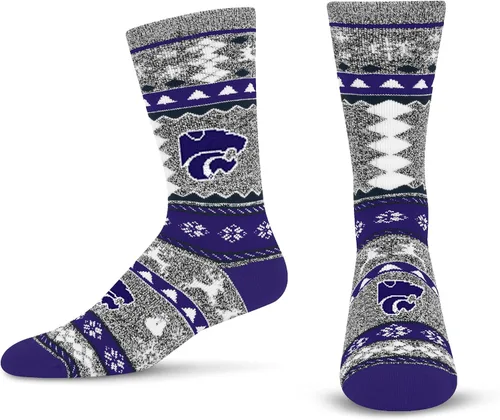 Vista 30 de For Bare Feet Ugly Holiday Sweater Crew Sock NCAA
