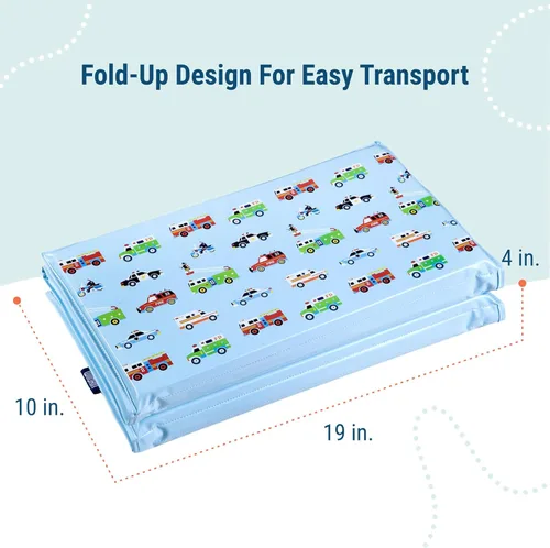 Vista 4 de Wildkin Alfombrilla de vinilo para siesta para niños, plegable, duradera, para guardería y preescolar