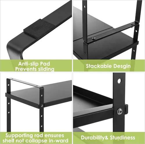 Vista 6 de Estante Organizador Expandible de Gabinete Across-Star, Estantes Organizadores Apilables para Encimera de Cocina, Almacenamiento de Altura Ajustable