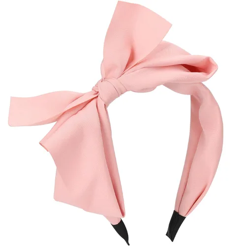 Vista 11 de WantGor Diademas de turbante anchas para mujer con lazo anudado para el pelo y accesorios de lazos (negro)