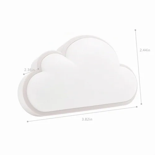 Vista 3 de Luz nocturna con sensor de luz de nube para bebé, guardería, lámpara de pared LED inteligente enchufable para mesita de noche, dormitorio, pasillo