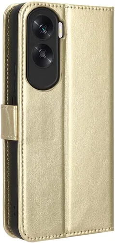 Vista 4 de Funda para Honor X50i, funda de cuero con tapa para Honor X50i 5G CRT-AN00 Case Gold Oro