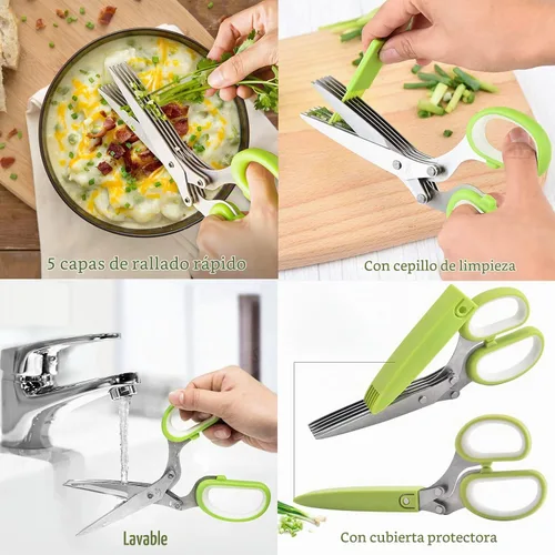 Vista 4 de OMDAR Kitchen Scissors 3 Pack - Replacement - Stainless Steel Cooking Shears for Cutting Meat, Food, Fish, Poultry Multipurpose Sharp Sissors for