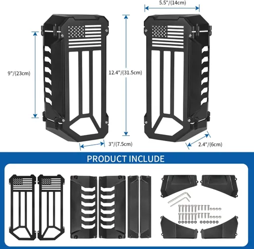 Vista 7 de Protector de luz trasera de aluminio, cubierta para lámparas de luz trasera, compatible con Ford Bronco 2021, 2022, 2023, 2024, 2025, accesorios