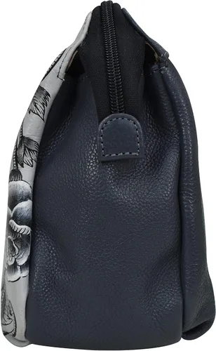 Vista 7 de Anna by Anuschka Bolsa mediana con múltiples compartimentos de piel pintada a mano para mujer