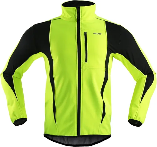 Vista 2 de Chaqueta térmica para ciclismo (tejido Softshell, resistente al viento, impermeable, 15K) de ARSUXEO