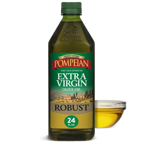 Vista 11 de Pompeian Aceite de oliva virgen robusto Primer aceite de oliva prensado en frío para cocinar: sabor audaz para pasta, adobos y aderezos