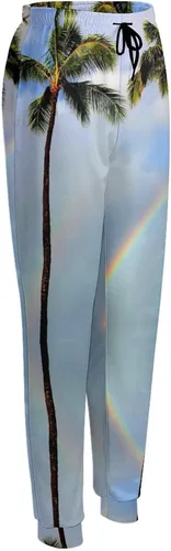 Vista 5 de Rainbow Palm Trees Casual Sweatpants for Women High Waisted Jogger Pants Sport Trousers with Pockets