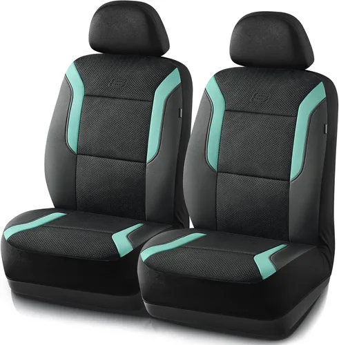 Vista 27 de Skechers Fundas de asiento de coche de espuma viscoelástica, fundas de asiento gruesas de malla Air Cool, juegos completos de asientos de coche