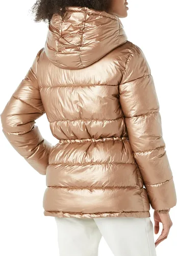Vista 2 de Tienda Essentials Chaqueta acolchada pesada para mujer con cordón en la cintura
