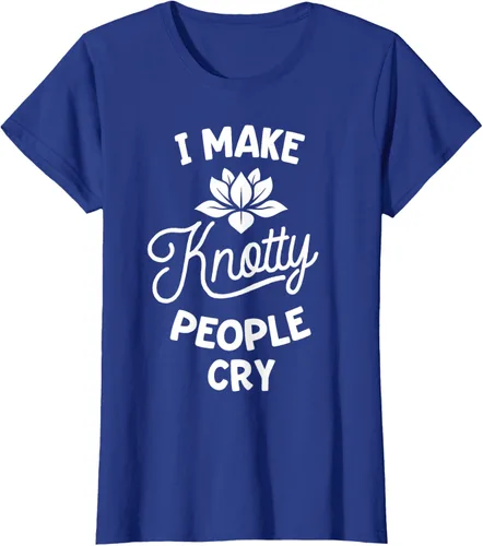 Vista 54 de Camiseta divertida de terapia de masaje I Make Knotty People Cry, Negro, S