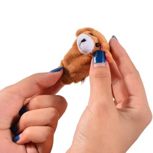 Vista 8 de acekid suave felpa Animal Finger Puppets Set terciopelo estilo Animal, 10 piezas
