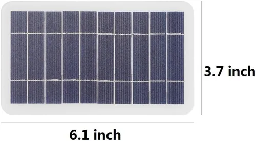 Vista 2 de Panel solar de 5 V 400 mA de 2 W de salida USB portátil para exteriores Panel de carga solar para mini ventiladores, autos de juguete, drones