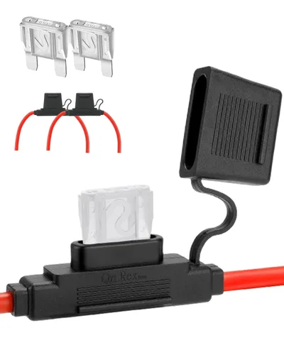 Vista 8 de Riseuvo Paquete de 2 portafusibles maxi de 10 AWG 12V con 2 fusibles de 40