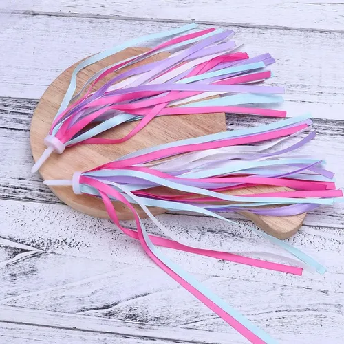 Vista 9 de Bike Wheel Spokes Beads + Kid Bike Bell + Kids Bike Streamers, Spoke Plastic Clip Round Decor Beads, Flower Bicycle Bell, Colorful Bike Handlebar