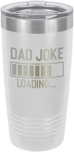 Vista 19 de Papá Broma Cargando Rojo 20 oz Vaso de Bebida Con Pajita Taza de Viaje Grabada con Láser Comparar Con Yeti Rambler Idea de regalo Papá