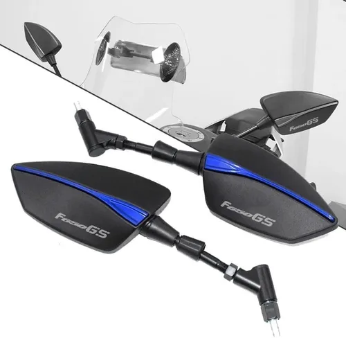 Vista 2 de W for BMW F650GS F650 GS F 650 GS All Years Motorcycle Adjustabale Side Rearview Mirrors Y (Color : Black)