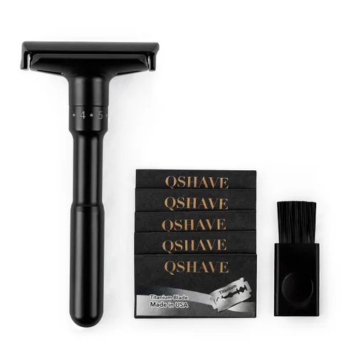 Vista 6 de QSHAVE Juego de maquinilla de afeitar de seguridad de doble borde ajustable (azor)