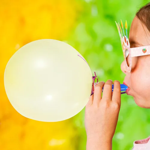 Vista 9 de BESTOYARD 100 globos musicales con purpurina mixta con flecos metálicos ruidos para niños, lindos silbatos para Halloween, fiesta de Navidad