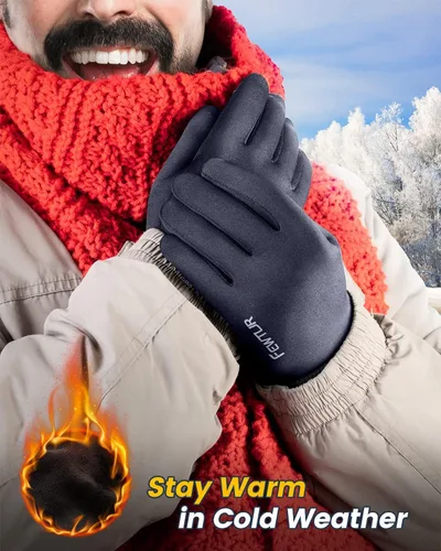 Vista 2 de Winter Gloves for Men Women Cold Weather - Touchscreen Gloves for Running