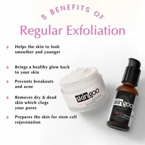 Vista 2 de SKINGOO Cellular Prep Exfoliante facial, exfoliante facial natural y suave, 2 onzas