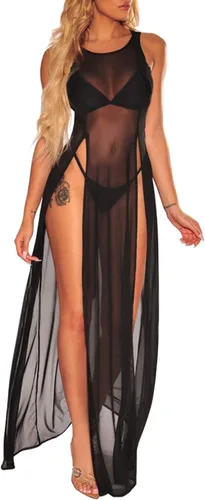 Vista 9 de Traje de baño para mujer, bikini de playa, cobertura de bikini, vestido de malla transparente, tops de malla transparente sexy, ropa de playa