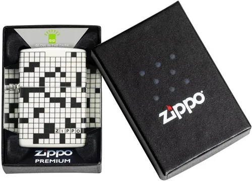 Vista 7 de Zippo Crossword Design 540 Color Glow in the Dark - Encendedor de bolsillo