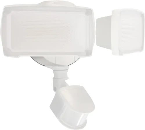 Vista 10 de UME - Luz LED de 19 W con sensor de movimiento para inundación al aire libre, 2 cabezales ajustables, 2000 lm, 5000 K, impermeable IP65, luz de Negro