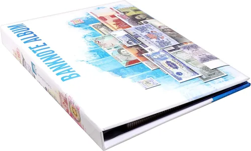 Vista 4 de Banknote World Álbum de recolección de divisas, azul, 100 bolsillos