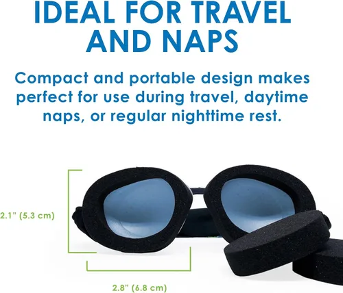 Vista 4 de Tranquileyes Mini gafas estilo antifaz para dormir, Azul