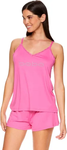 Vista 6 de bebe Pijama de 3 piezas para mujer camiseta sin mangas y pantalones cortos de pijama para dormir